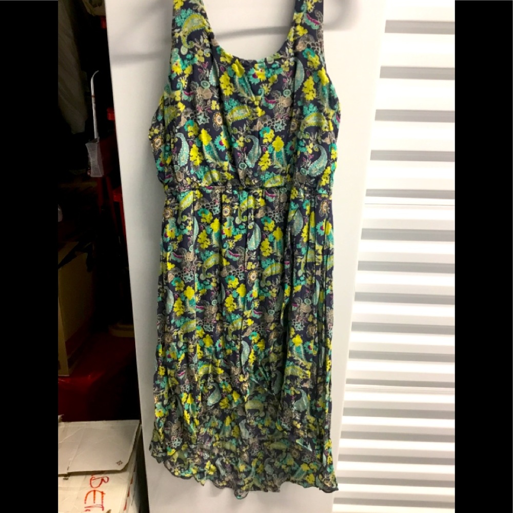 Mudd womens size XL blue & yellow maxi sun dress